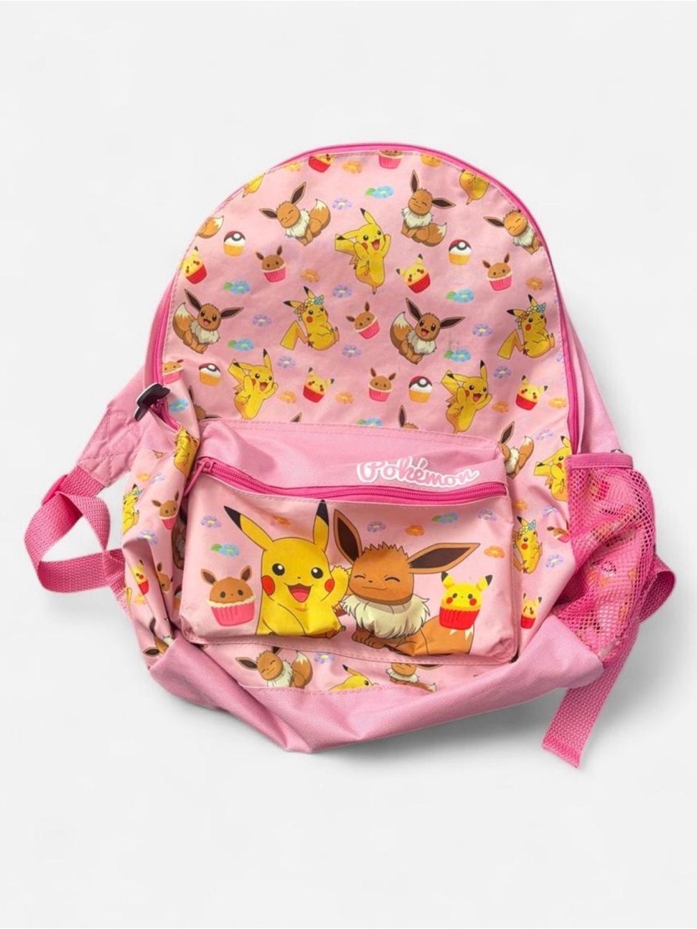 Kids Pink Pikachu & Eevee Backpack